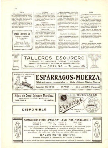 LAMINA V22613: Publicidad chocolates Elgorriaga