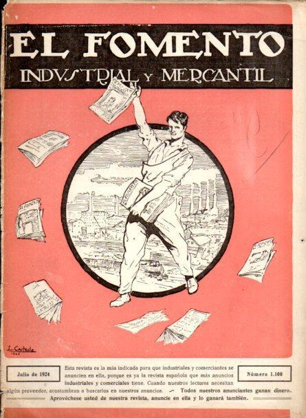 LAMINA V22612: Portada El Fomento Industrial y Mercantil de julio de 1924