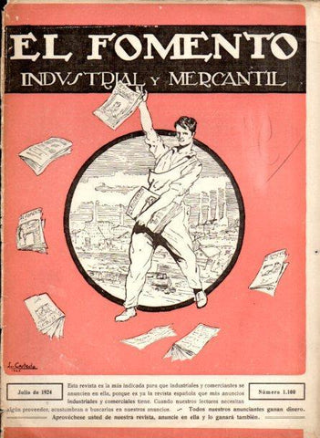 LAMINA V22612: Portada El Fomento Industrial y Mercantil de julio de 1924