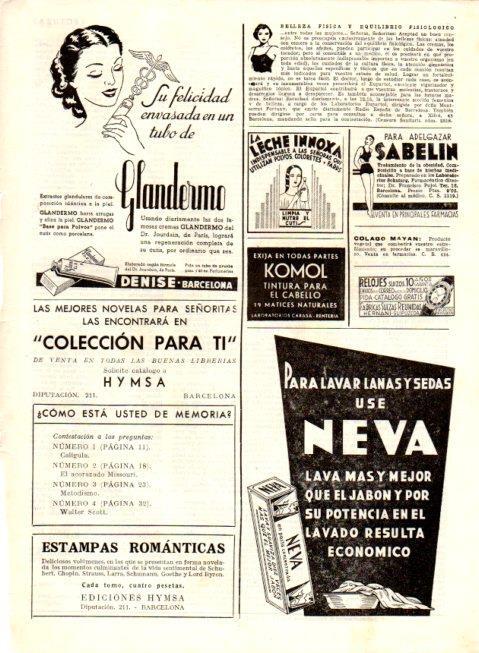 LAMINA V22545: Publicidad Glandermo y jabon Neva