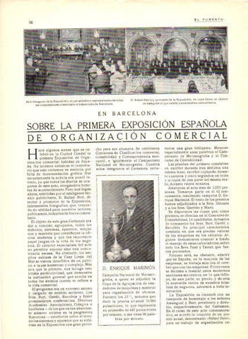 LAMINA V22637: Primera Exposicion Española de Organizacion Comercial en Barcelona