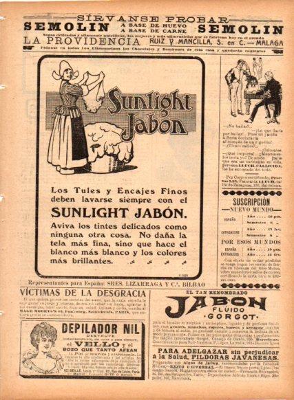 LAMINA V22718: Publicidad Sunlight Jabon