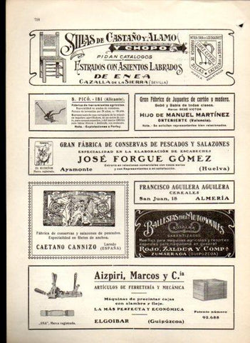 LAMINA V22700: Publicidad  Aizpiri, Marcos y Cia