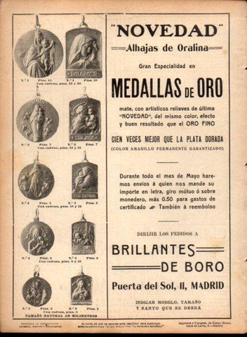 LAMINA V22750: Publicidad Brillantes de Boro