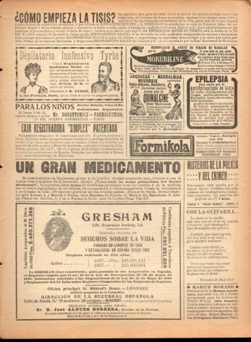 LAMINA V22749: Publicidad Gresham Life Assurance Society