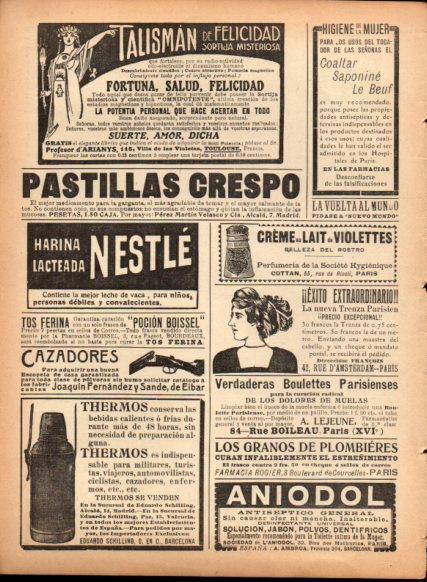LAMINA V22747: Publicidad Talisman de Felicidad sortija misteriosa