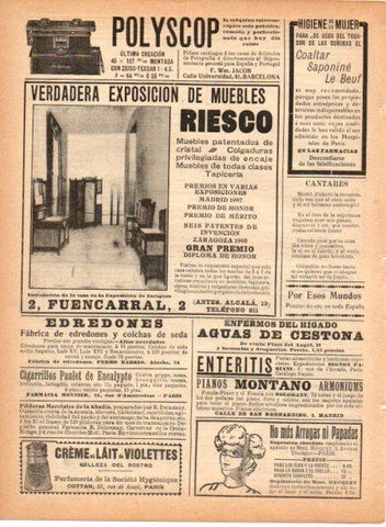 LAMINA V22733: Publicidad Riesco exposicion de muebles