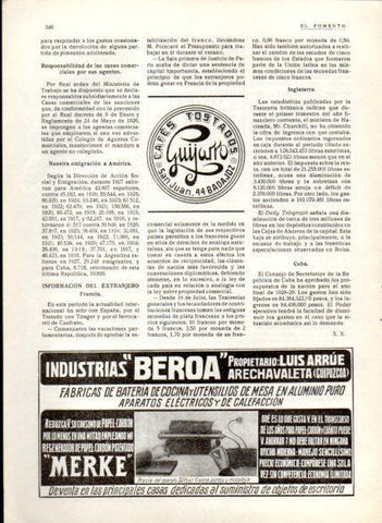 LAMINA V22661: Publicidad Industrias Beroa
