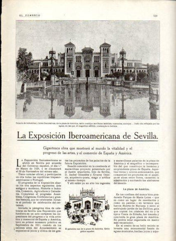 LAMINA V22658: Palacio de Industrias y Artes Decorativas de Sevilla