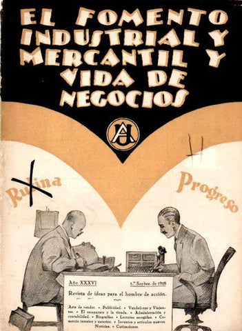 LAMINA V22655: Portada El Fomento Industrial y Mercantil y Vida de Negocios 1 de septiembre de 1928