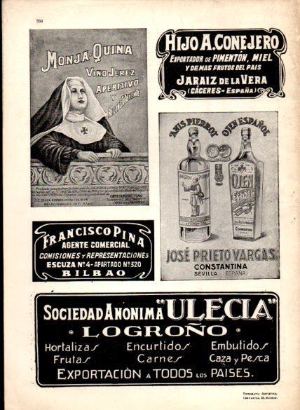 LAMINA V22654: Publicidad Monja Quina vino Jerez