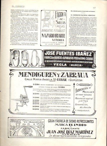 LAMINA V22647: Publicidad Mendiguren y Zarraua