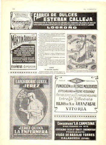 LAMINA V22646: Publicidad anis La Bandera Española