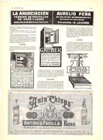 LAMINA V22645: Publicidad Anis Chispa