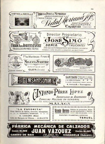 LAMINA V22668: Publicidad Fabrica de Juguetes Export de Jose Simo