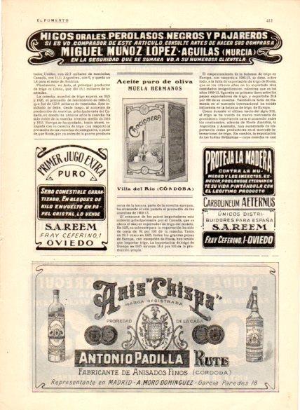 LAMINA V22680: Publicidad Anis Chispa de Antonio Padilla