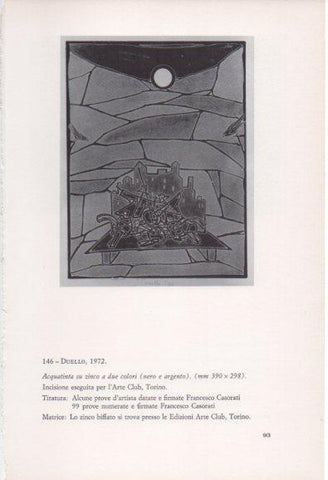 LAMINA V23393: Francesco Casorati. Duello