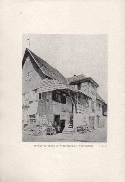 LAMINA V23446: Maison du debut du XVIII siecle a Westhoffen