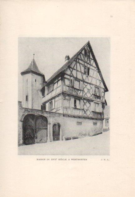 LAMINA V23448: Maison du XVII siecle a Westhoffen