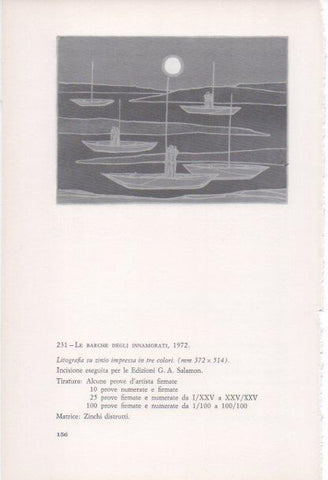LAMINA V23424: Francesco Casorati. Le barche degli innamorati