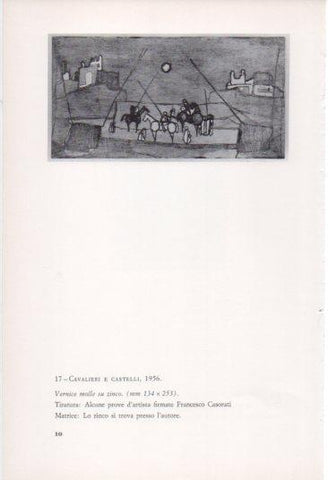 LAMINA V23351: Francesco Casorati. Cavalieri e castelli