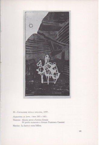 LAMINA V23356: Francesco Casorati. Cavaliere sulla collina