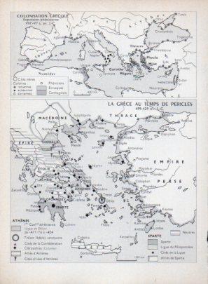 LAMINA V23548: Carte de la Grece au temps de Pericles