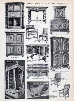 LAMINA V23524: Styles Henri II, Louis XIII, Louis XIV