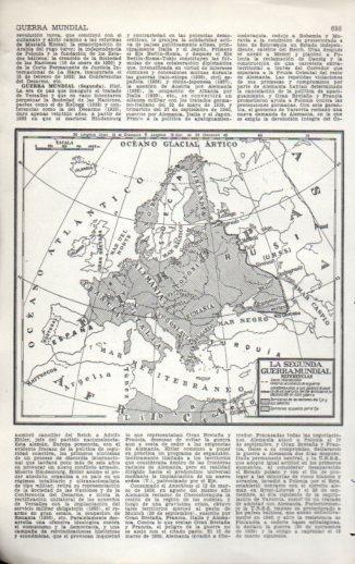 LAMINA V23099: Mapa de la Segunda Guerra Mundial
