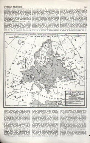 LAMINA V23099: Mapa de la Segunda Guerra Mundial
