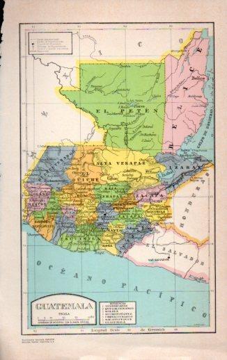 LAMINA V23101: Mapa de Guatemala