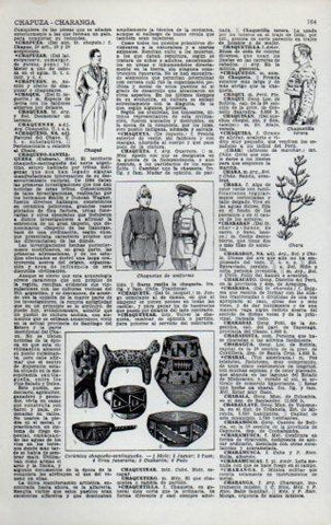 LAMINA V23110: Chaquetas de uniforme y ceramica chaqueño santiagueña
