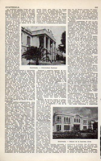 LAMINA V23085: Universidad y Palacio de la Suprema Corte, Guatemala