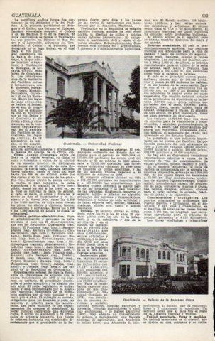 LAMINA V23085: Universidad y Palacio de la Suprema Corte, Guatemala