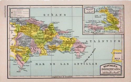 LAMINA V23122: Mapas de Haiti y Republica Dominicana