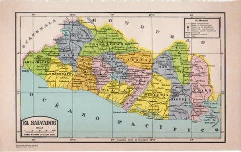 LAMINA V23127: Mapa de El Salvador