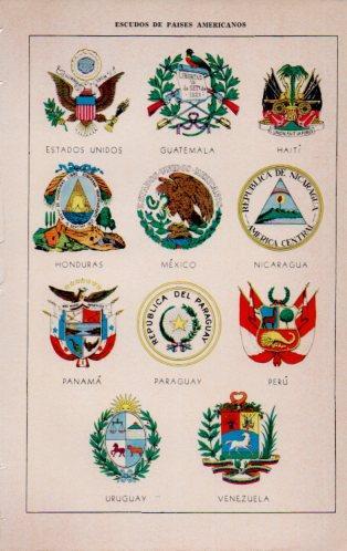LAMINA V23132: Escudos de paises americanos I