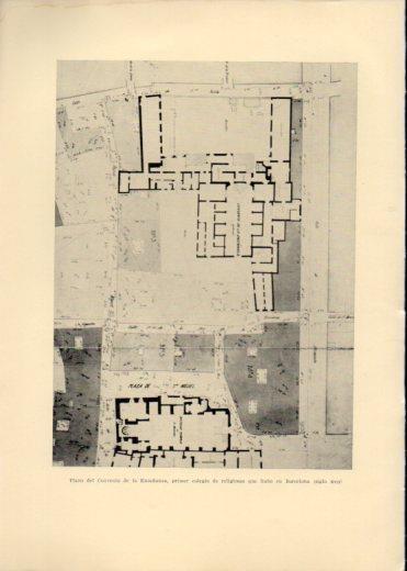 LAMINA V23005: Plano del Convento de la Enseñanza de Barcelona siglo XVII
