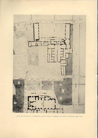 LAMINA V23005: Plano del Convento de la Enseñanza de Barcelona siglo XVII