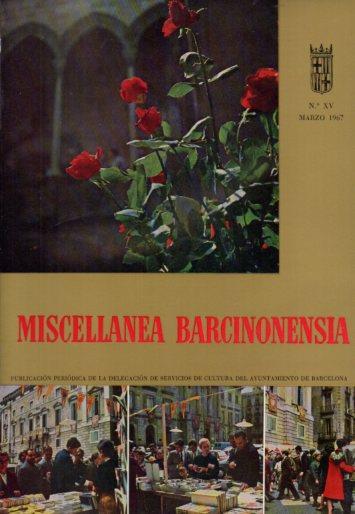 LAMINA V23063: Portada Miscellanea Barcinonensia marzo de 1967