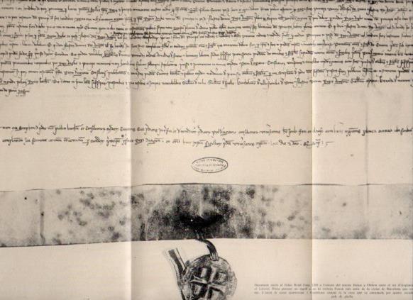 LAMINA V23041: Tratado entre el rey de Inglaterra y Alfons el Liberal firmado en Oloron