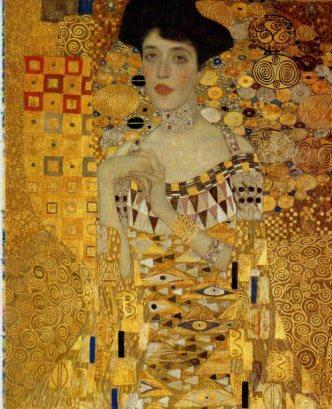 LAMINA V23253: Gustav Klimt. Retrato de Adele Bloch-Bauer I detalle