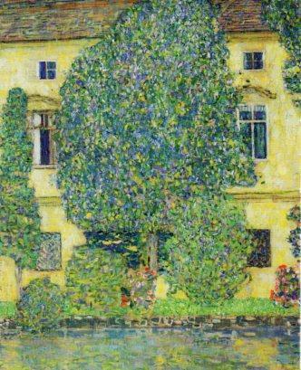 LAMINA V23254: Gustav Klimt. Schloss Kammer en el Attersee III detalle