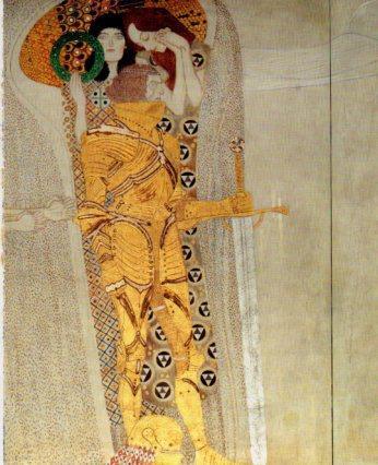 LAMINA V23242: Gustav Klimt. Las Fuerzas hostiles Friso de Beethoven detalle