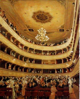 LAMINA V23244: Gustav Klimt. El interior del viejo Burgtheater detalle