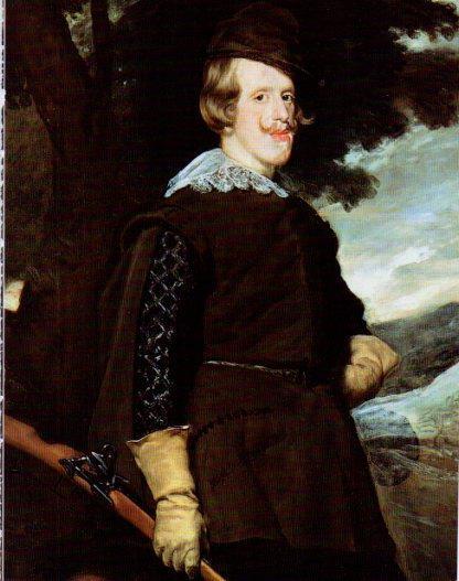 LAMINA V23175: Velazquez. Felipe IV cazador detalle