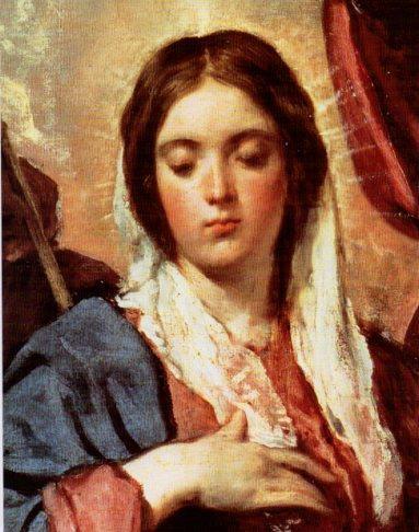 LAMINA V23180: Velazquez. La Coronacion de la Virgen detalle