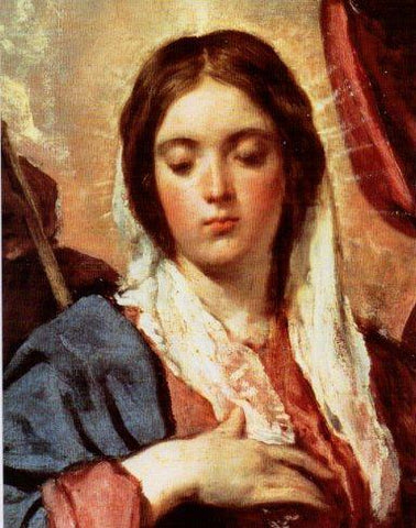 LAMINA V23180: Velazquez. La Coronacion de la Virgen detalle