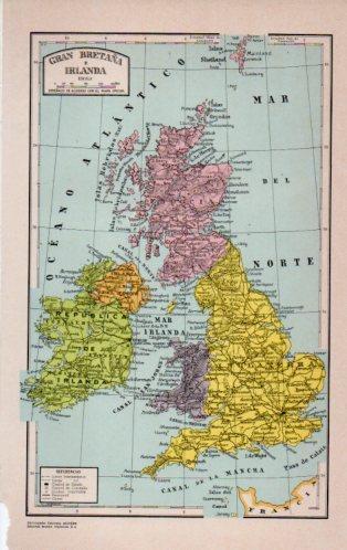 LAMINA V23168: Mapa de Gran Bretaña e Irlanda