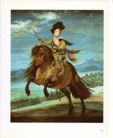 LAMINA V23213: Velazquez. El principe Baltasar Carlos a caballo